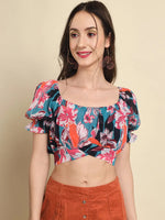 Multi Printed Back Tie-up Top