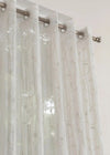 Ivy Vines Embroidered Sheer Curtain - White- Single-2304211026