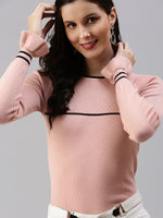 Women's Peach Solid Top-TG-A-185-Peach