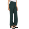 Smarty Pants Women's Ployester Lycra Bell Bottom Bottle Green Formal Trouser