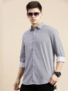 Men Purple Geometrical Casual Shirt-DAITON-3487-Lavender