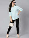 Chillz green striped women shirt