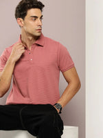 Dillinger Pink Solid Regular Snap Polo T-shirt