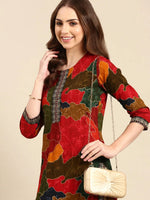 Women's Multi Printed Straight Kurta-GW-937-Multi