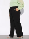 Women Black Multi Pockets Cargo Pants