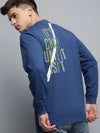 Men Blue Printed Casual Sweatshirt-BP-1411-Blue