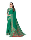 Vimla Women's Green Crepe Silk Uniform Saree with Blouse-5210_PM