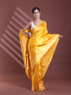 Yellow Silk Soft Saree With Paisley Print-MA60BSL01400049