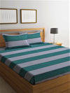 Home Sizzler 144TC Microfibre Green Double Bedsheet With 2 King Size Pillow Covers-HSDBS004068