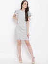 Double frill Sift dress in Powder Blue