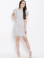 Double frill Sift dress in Powder Blue