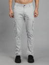 Solid Cargo Pants with 6 pockets-Grey-HC3012-30