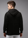 Men Black Solid Sweatshirt-S-407-Black