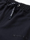 Men's Black MASCLN Puff Print Joggers