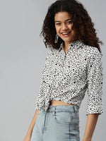 Women's Printed White Top-AE-3330187-Whiteblack