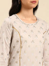 Women's Grey Printed Kurta Set-BSM-1597-Grey