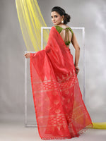 Red Silk Matka Soft Saree With Stripes Pattern-MA57SLMT331760029