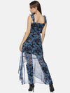 Floral Blue High Low Dress-17304