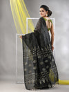 Black Silk Matka Soft Saree With Stripes Pattern-MA57SLMT331760032