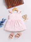 Mimino Indi Baby Girls Midi/Knee Length Casual Dress (Pink)-IGFRKMN24011A_12/18