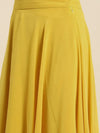 Flared skirt with crop top in Yellow