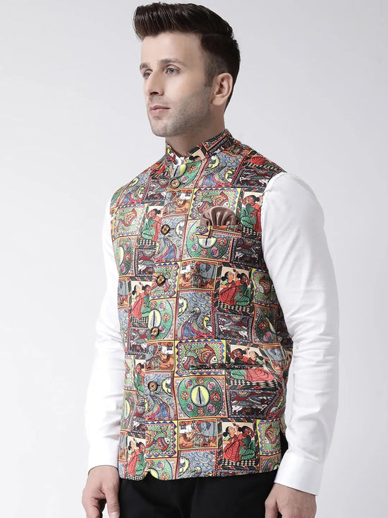 Hangup Men Standard Printed Men's Indian Wear-159A_Printed_Nehru