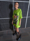 Women Green TALLYDEGA Oversized T-Shirt Dress