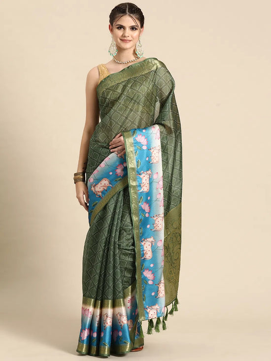 Cultural Diva’s Grace Saree-SZ-DGBARFI1-GN-2034