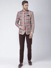 Hangup Men Standard Printed Men Formalwear-D455ButtonBlazer