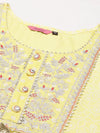 Women's Yellow Printed Kurta Set-HO-917-Yellow