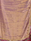 Purple Shimmer Tissue Saree With Gota Patti Borders-MA62TIS33990011