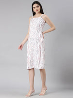 Women Off White Printed A-Line Dress-AE-15936-Offwhitemauve