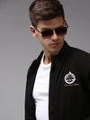 Men Black Solid Jacket-TG-5023-Black