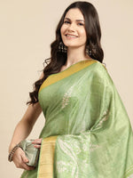 Soft Glow Ensemble Saree-SZ-FLORA-GN-1981