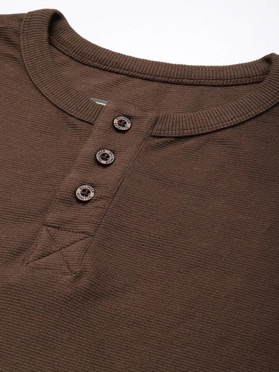 Dillinger Brown Solid Regular Heney T-shirt