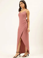 Pink Split Thigh Dress