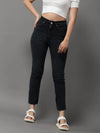 Women's Charcoal Solid Slim Fit Denim Jeans-GZ-5180-Charcoal