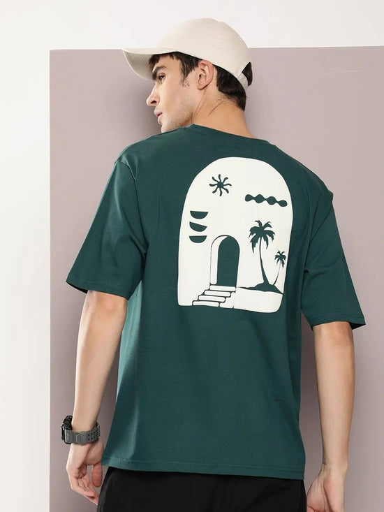 Dillinger Green Graphic Oversized T-shirt-DLMOV239BSM-S