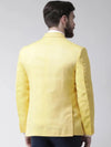 Hangup Men Standard Solid Men Formalwear-Yellow1LinenBlazer