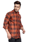 Hangup Men Slim Checkered Shirts-572CheckShirt