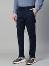 Genips Men's Navy Cotton Stretch Bahamas Cargo Fit Solid Cargo