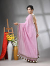 Lilac Mul Cotton Soft Saree With Embroidered Borders-MA62MCT33990003