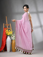 Lilac Mul Cotton Soft Saree With Embroidered Borders-MA62MCT33990003