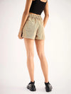 Women Beige Denim Shorts