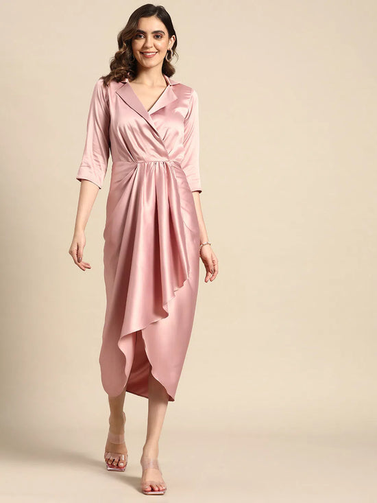 Shirt Dress With Front Drape-Tc0521Jpp-S