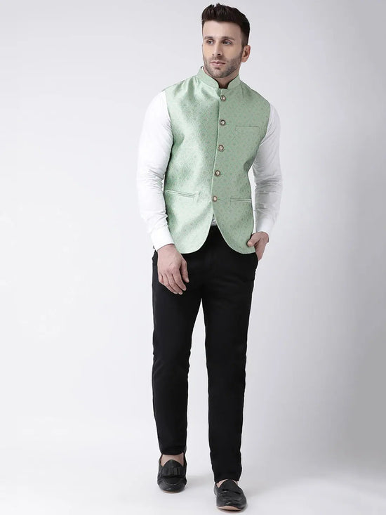 Hangup Men Standard Solid Men's Indian Wear-128AJacquardNehru