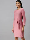 Women Pink Embellished Sheath Dress-AE-9878-Pink