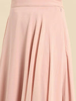 Flared skirt with crop top in Powder Pink