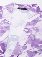 Women White Tie Dye Co-Ords-AE-16014-Whitepurple