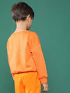 Tales & Stories Orange Printed SweatShirt For Boys